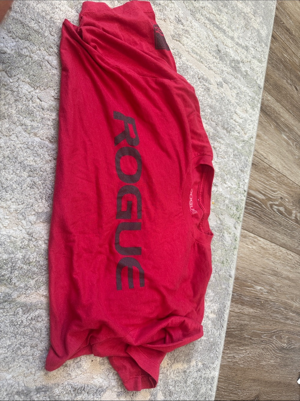 Rogue Red Tee with Black Vertical Logo